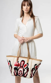 73BS9NA01 BORSE SHOPPING V73 Cuoio/Rosso 0000000331