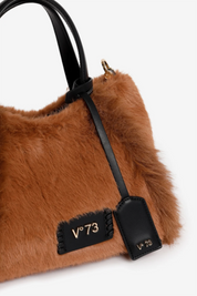 73BSA4I03 BORSA A MANO V73 Cammello/Nero 0000000792