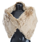Beige Alpaca Collar Scarf