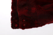 Bordeaux Hamster Fur Crochet Hood Scarf Hat