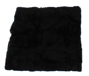 Dolce & Gabbana Black Weasel Fur Crochet Hood Scarf Hat Dolce & Gabbana