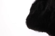 Dolce & Gabbana Black Weasel Fur Crochet Hood Scarf Hat Dolce & Gabbana