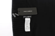 Dolce & Gabbana Black Knitted Sequin Hood Scarf Hat Dolce & Gabbana