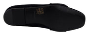 Black Velvet Crystals Loafers Flats Shoes