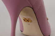 Pink Leather Heart DEVOTION Heels Pumps Shoes