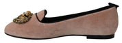 Pink Velvet Slip Ons Loafers Flats Shoes