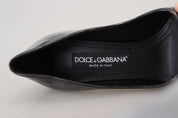 Black Leather Heels Pumps Plastic Wrapped Shoes