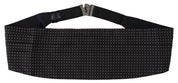 Black Polka Dot Wide Waist Men Belt Cummerband