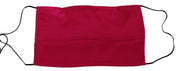 Red Cotton Pleated Elastic Ear Strap One Size Face Mask