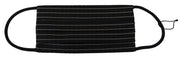 Black White Stripes Elastic Ear Strap One Size Face Mask