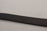 Blue Leather Silver Metal Buckle Vintage Belt
