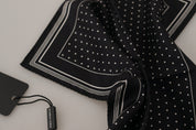 Black Polka Dots DG Logo Square Handkerchief