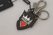 Black Prince Studs Logo Silver Brass Keychain
