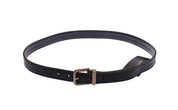 Blue Leather Logo Belt