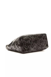 Gray Leather Women Shoulder Bag