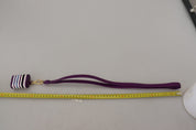 Purple Leather Strap Gold Metal Logo Airpods Case