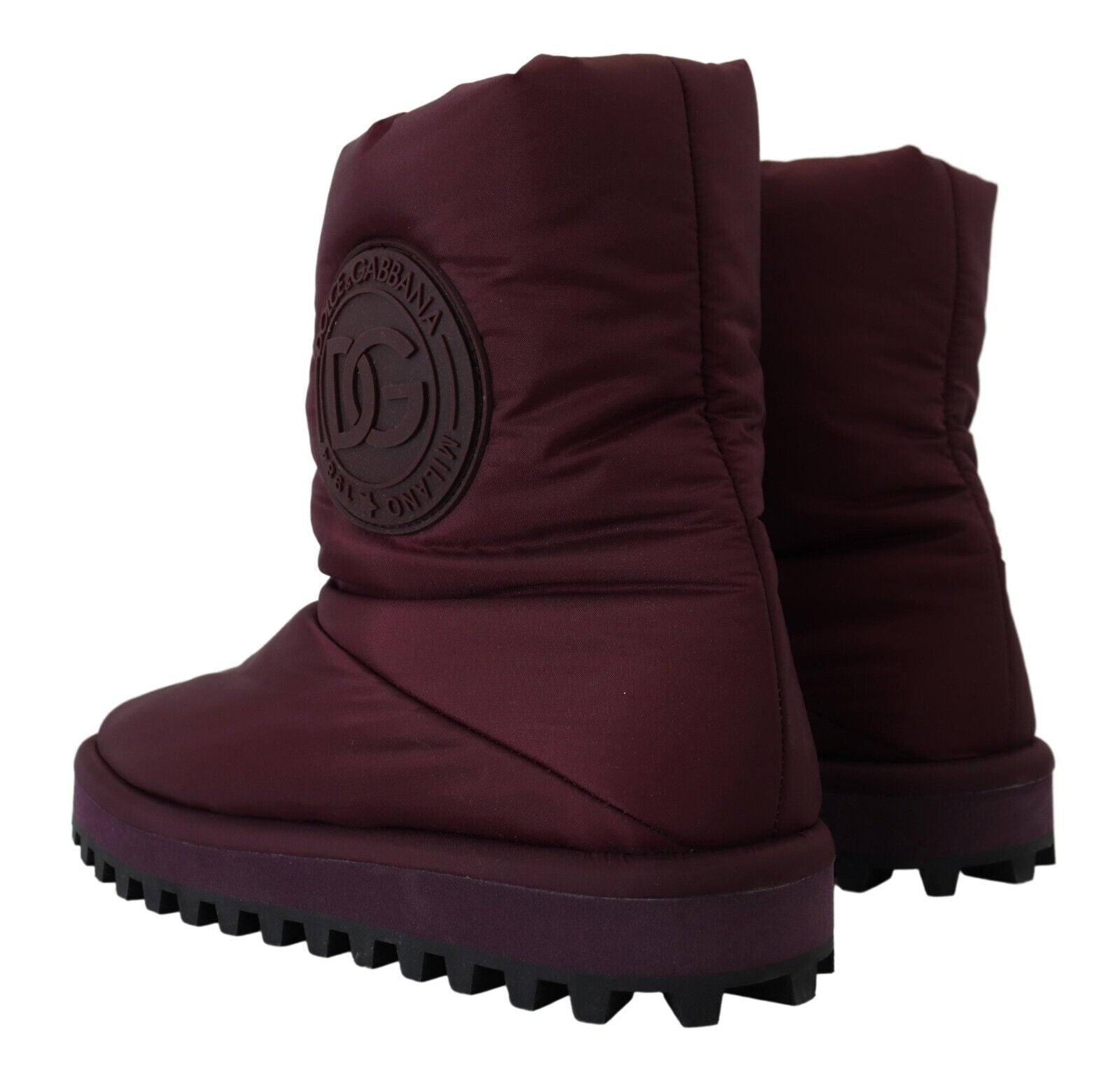 Bordeaux Nylon Boots Padded Mid Shoes