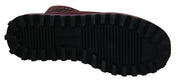 Bordeaux Nylon Boots Padded Mid Shoes