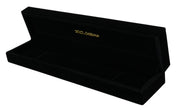 Black Velvet Logo Plaque Storage Bracelet Jewelry Box