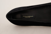 Black DG Sacred Heart Patch Slip On Flat Shoes