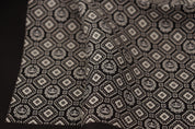 Black Patterned DG Logo Square Handkerchief Scarf