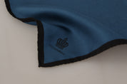 Black Blue DG Crown Printed Square Handkerchief Scarf