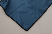 Black Blue DG Crown Printed Square Handkerchief Scarf