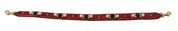 Red Exotic Leather Crystals Bag Shoulder Strap