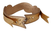 Gold Leather LOVE Patch Bag Shoulder Strap