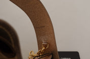 Gold Leather LOVE Patch Bag Shoulder Strap