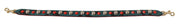 Green Crystals Leather Bag Shoulder Strap