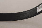 Brown Leather Leopard Print Bronze Metal Buckle Belt