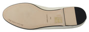 Dolce & Gabbana White Velvet Slip Ons Loafers Flats Shoes Dolce & Gabbana
