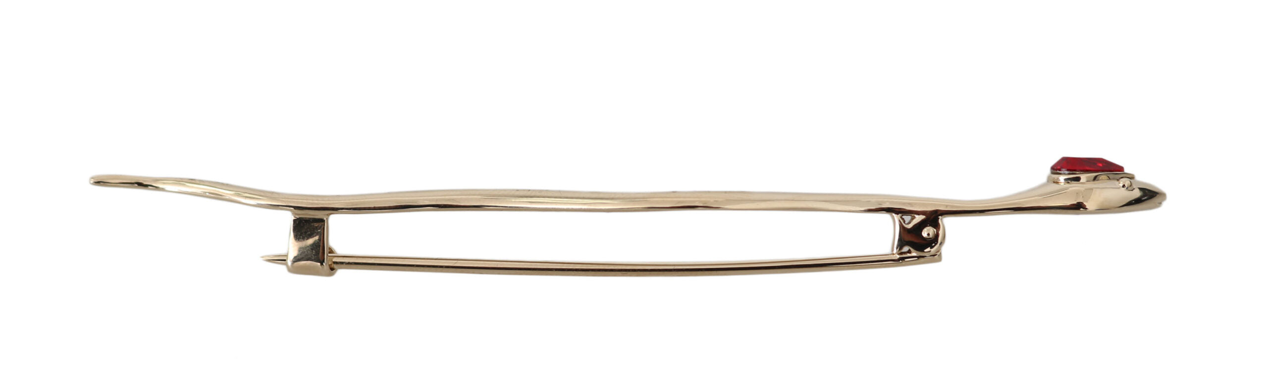 Dolce & Gabbana Silver Brass Crystal Spilla Serpente Brooch Pin Dolce & Gabbana