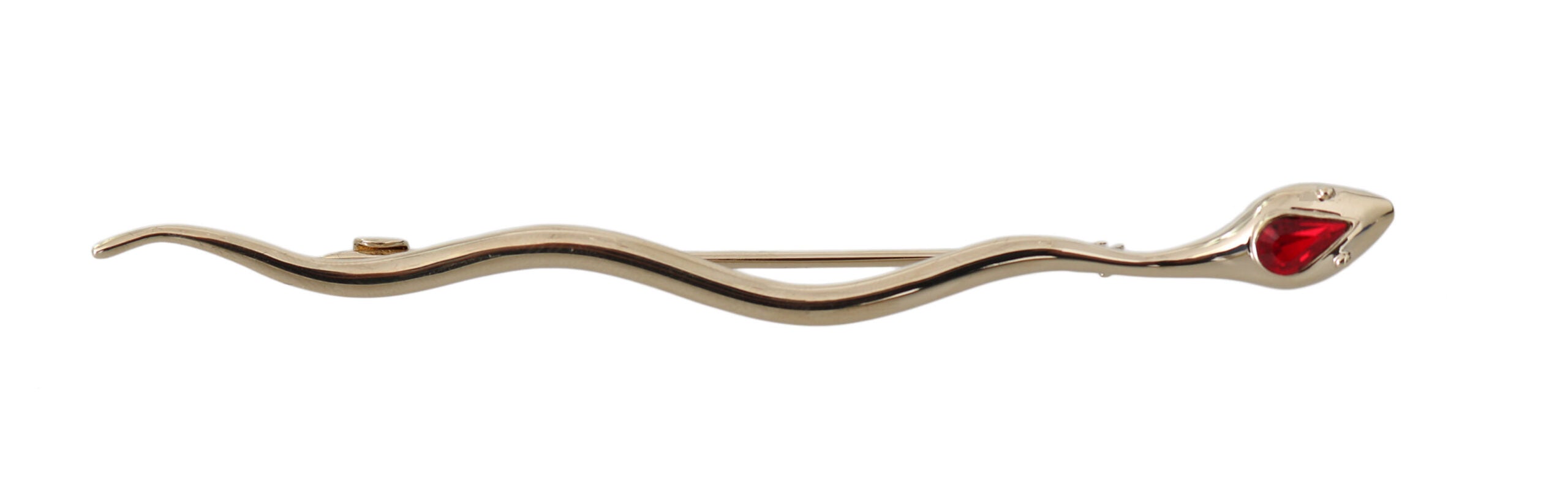 Dolce & Gabbana Silver Brass Crystal Spilla Serpente Brooch Pin Dolce & Gabbana