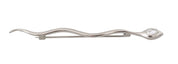 Silver Brass Crystal Spilla Serpente Mens Brooch Pin