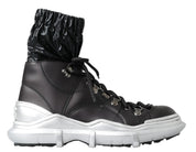 Black Nylon Galileo High Top Sneakers Shoes