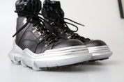 Black Nylon Galileo High Top Sneakers Shoes