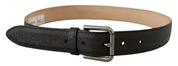 Black Calf Leather Brown Backend Belt