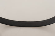 Black Casual Velvet Silver Metal Logo Buckle Belt