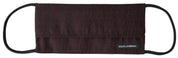 Maroon Pleated Elastic Ear Strap Face Mask