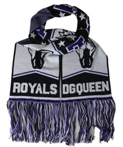 Dolce & Gabbana Multicolor Wool DG Queen Wrap Fringe Scarf