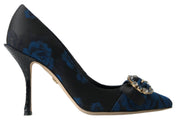Blue Floral Ayers Crystal Pumps Shoes