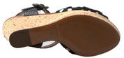 Dolce & Gabbana Black  Wedges Polka Dotted Ankle Strap Shoes Sandals Dolce & Gabbana