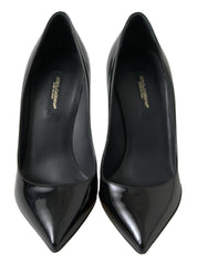 Black Patent Leather High Heels Pumps Shoes