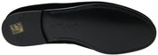 Dolce & Gabbana Black Velvet Loafers Formal Shoes