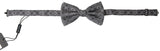 Black White Pattern Adjustable Neck Papillon Bow Tie