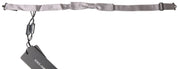 Gray Dotted Silk Adjustable Men Neck Papillon Bow Tie