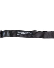 Dark Gray Silk Adjustable Neck Men Papillon Bow Tie