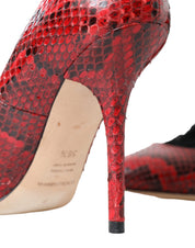 Red Ayers Leather Lace Socks Pumps Shoes